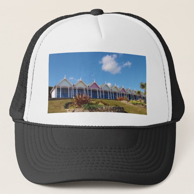 Gorra De Camionero Cabañas tradicionales de la playa británica (Anverso)
