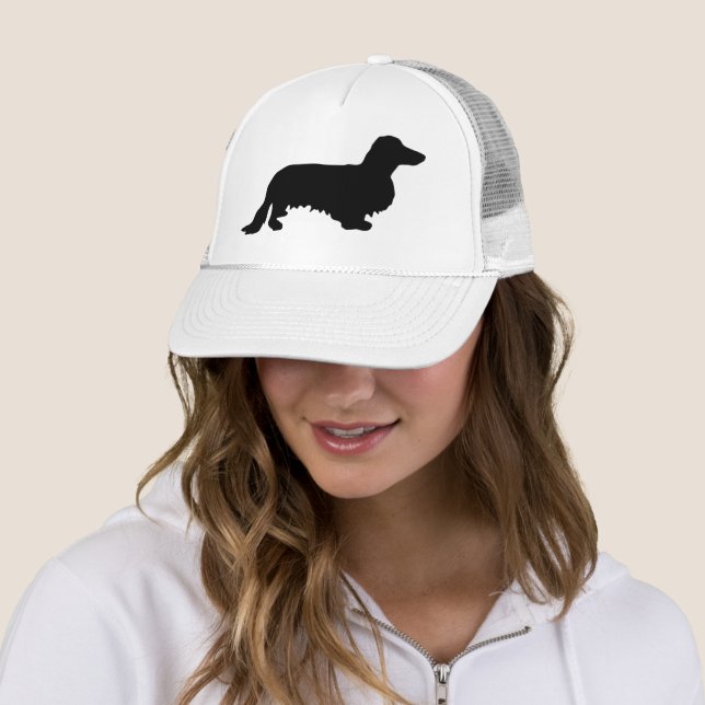 Gorra De Camionero Cabello largo de Dachshund - Silhouette 1 (In situ)