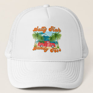 Gorra De Camionero Cabello salado, sandy dedos Isla Tropical