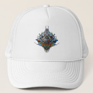 Gorra De Camionero Cabeza Alien - Azul