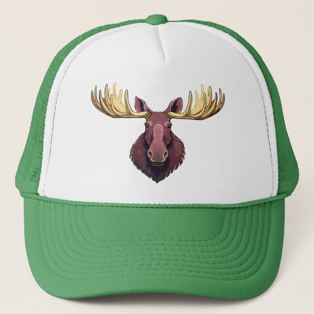 Gorra De Camionero Cabeza de alce macho (Anverso)