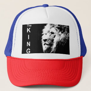 Gorra De Camionero Cabeza de León de Arte Pop Moderno Elegante De Col