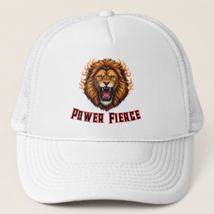 Gorra De Camionero Cabeza de León Rugiente Mascota de Fuego
