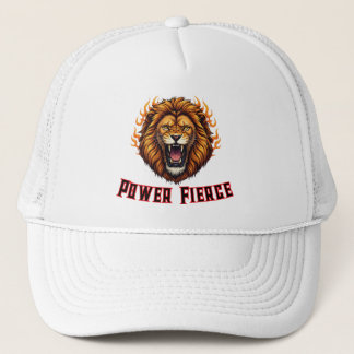 Gorra De Camionero Cabeza de León Rugiente Mascota de Fuego