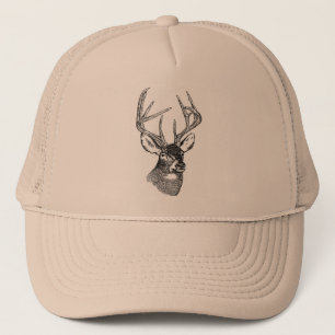 Gorra De Camionero Cabeza de los ciervos de WhiteTailed