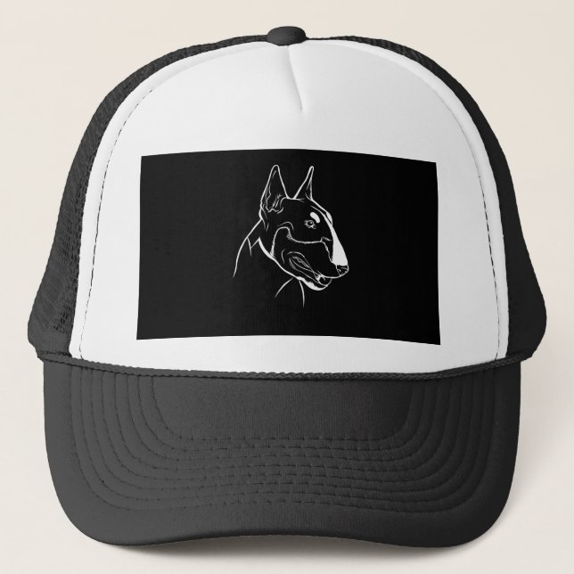 Gorra De Camionero Cabeza de perro de Bull Terrier (Anverso)