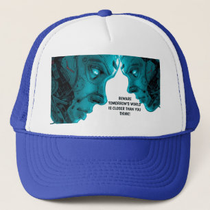 GORRA DE CAMIONERO CABEZA ROBÓTICA CIBORG