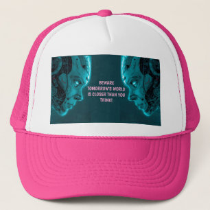 GORRA DE CAMIONERO CABEZA ROBÓTICA CIBORG