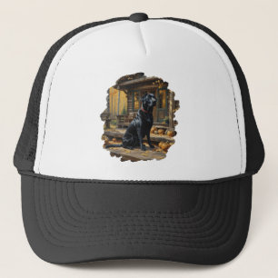 Gorra De Camionero Cabina de registro de recuperación de Labrador Neg