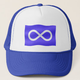 Gorra De Camionero Cabo de béisbol de la bandera Metis de la nación o