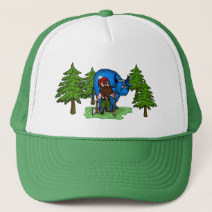 Gorra De Camionero Cabo Paul Bunyan con árboles