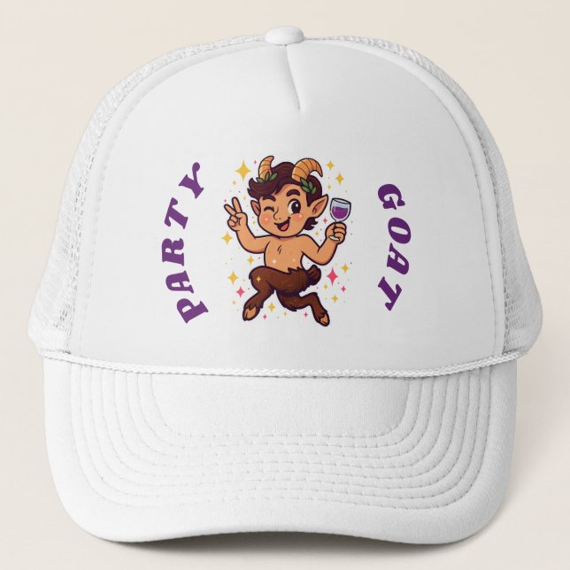 Gorra De Camionero Cabra fiesta: Cute Satyr (Anverso)
