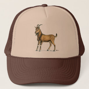 Gorra De Camionero Cabra: Marrón