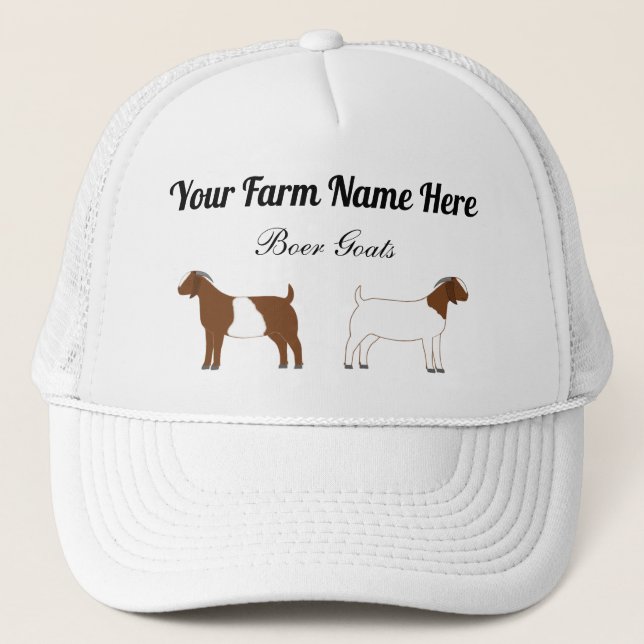 Gorra De Camionero Cabras Boer personalizadas (Anverso)