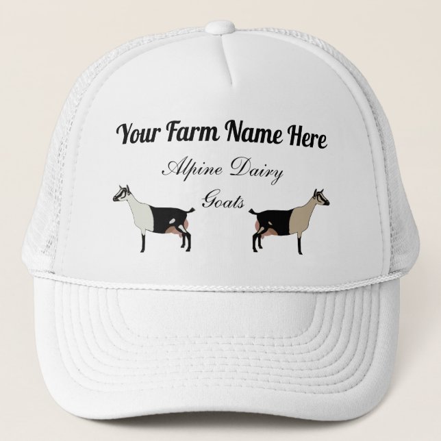Gorra De Camionero Cabras lecheras alpinas personalizadas (Anverso)