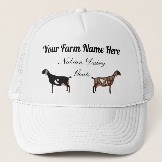 Gorra De Camionero Cabras lecheras nubias personalizadas (Anverso)