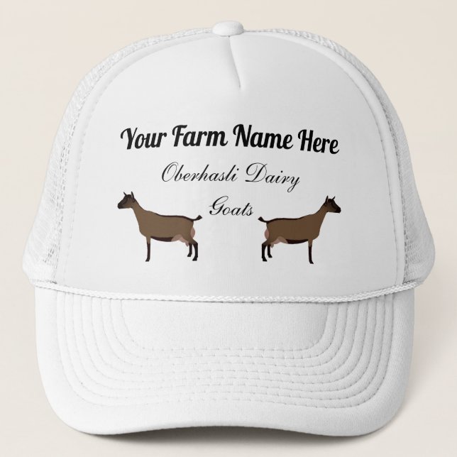 Gorra De Camionero Cabras lecheras Oberhasli personalizadas (Anverso)