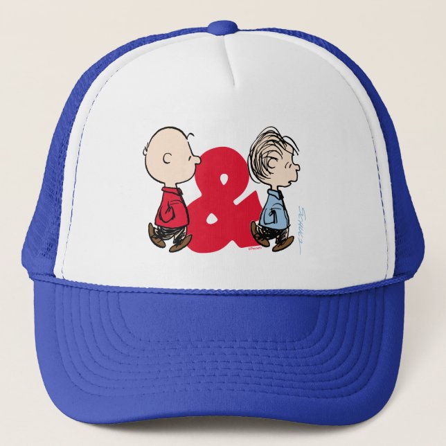 Gorra De Camionero Cacahuetes | Charlie Brown y Linus (Anverso)