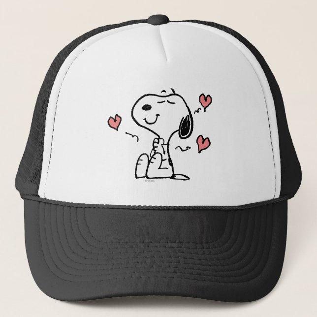 Gorra De Camionero Cacahuetes | Corazones Snoopy (Anverso)