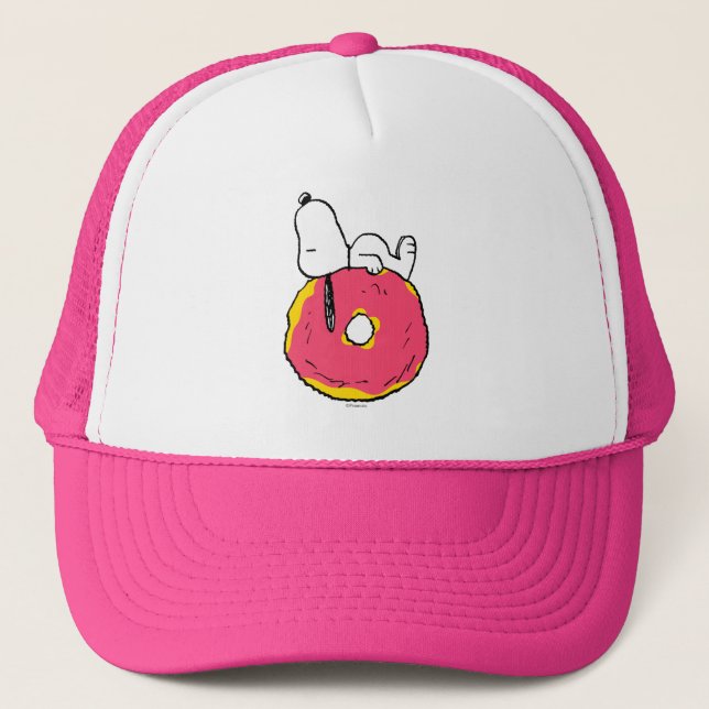 Gorra De Camionero Cacahuetes | Donut rosado Snoopy (Anverso)