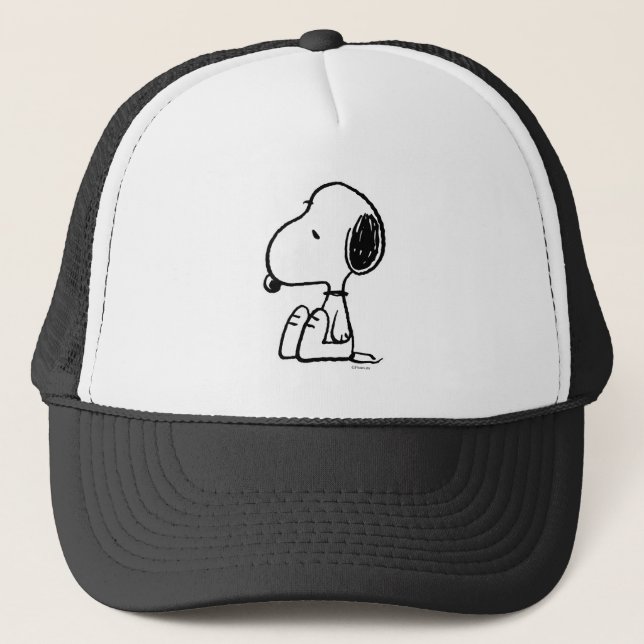 Gorra De Camionero Cacahuetes | Snoopy Mirando hacia abajo (Anverso)