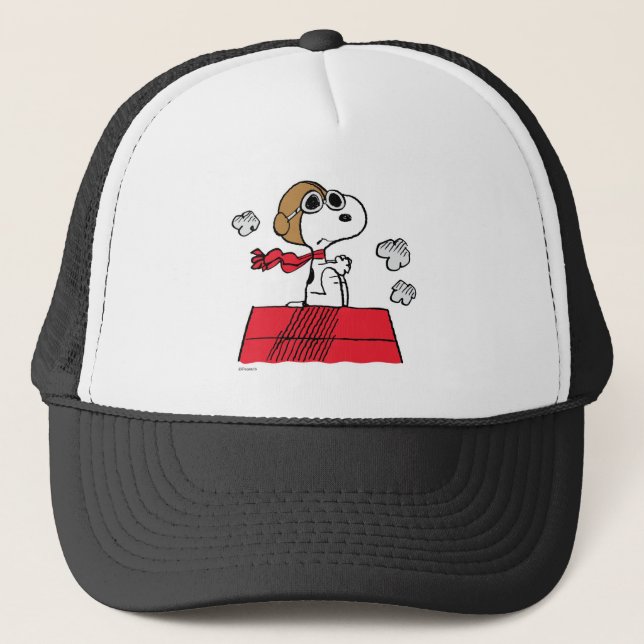 Gorra De Camionero Cacahuetes | Snoopy the Flying Ace (Anverso)
