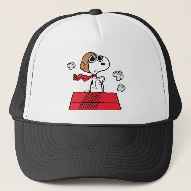 Gorra De Camionero Cacahuetes | Snoopy the Flying Ace (Anverso)