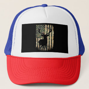 Gorra De Camionero Cacería de camoflage de la bandera estadounidense