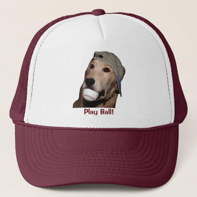 Gorra De Camionero Cachorro de Béisbol Golden Retriever (Anverso)