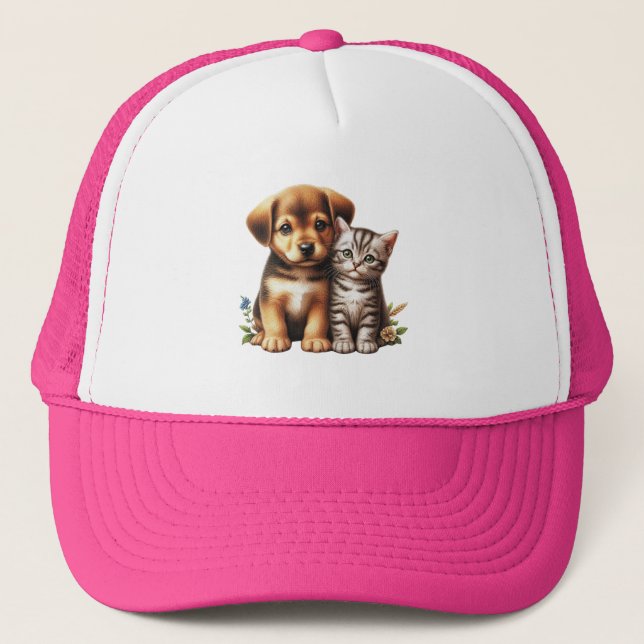 Gorra De Camionero Cachorro/gatito (Anverso)