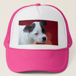 Gorra De Camionero Cachorro negro y blanco,