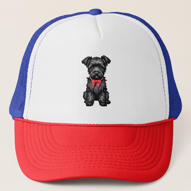 Gorra De Camionero Cachorro Schnauzer miniatura (Anverso)