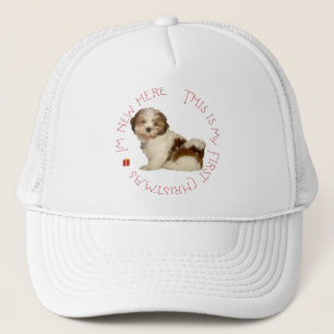 Gorra De Camionero Cachorro Shih Tzu Primera Navidad