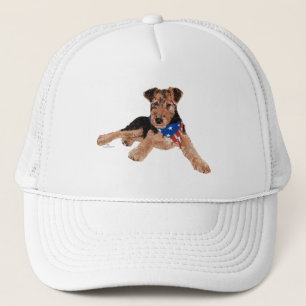 Gorra De Camionero Cachorro Terrier Patriótico