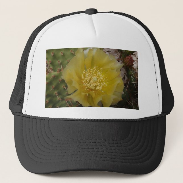 Gorra De Camionero Cactus Amarillo en Flor (Anverso)