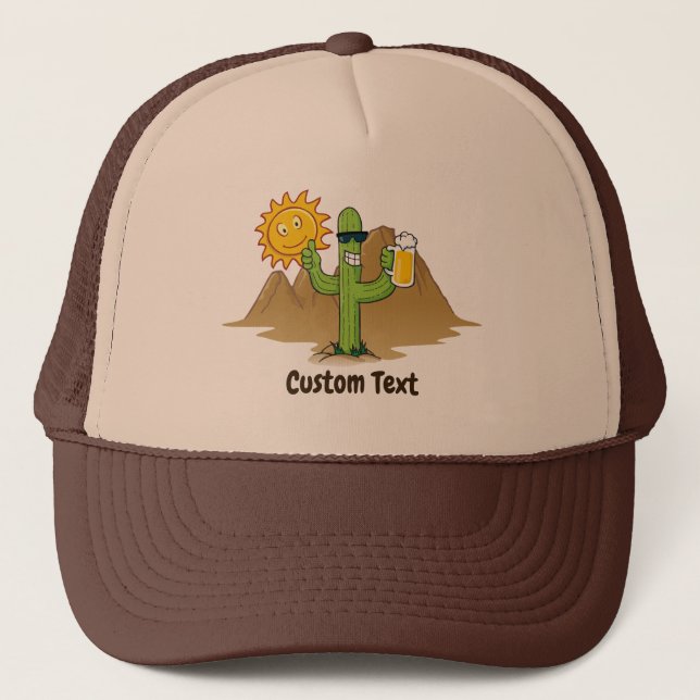 Gorra De Camionero Cactus con cerveza (Anverso)