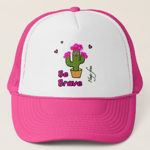 Gorra De Camionero Cactus divertido con flores