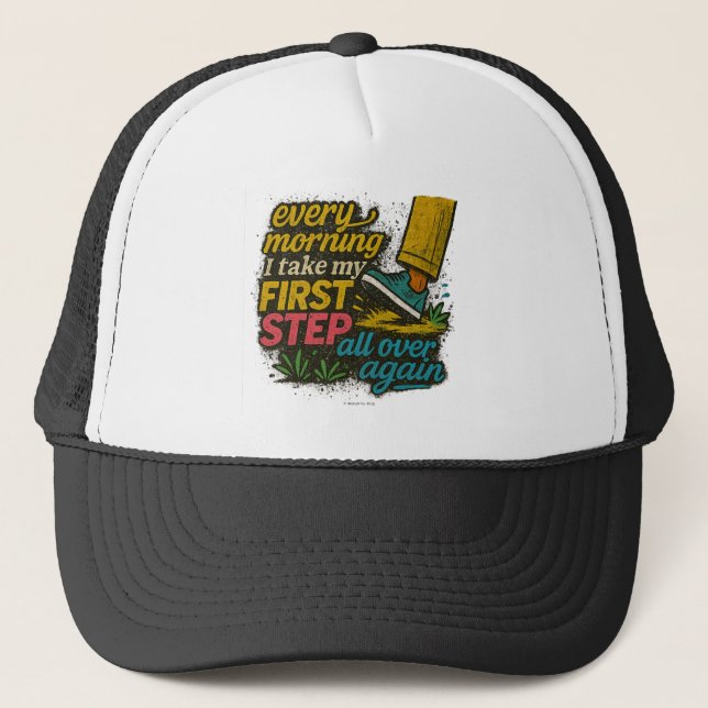 Gorra De Camionero Cada mañana doy mi primer paso -  (Anverso)