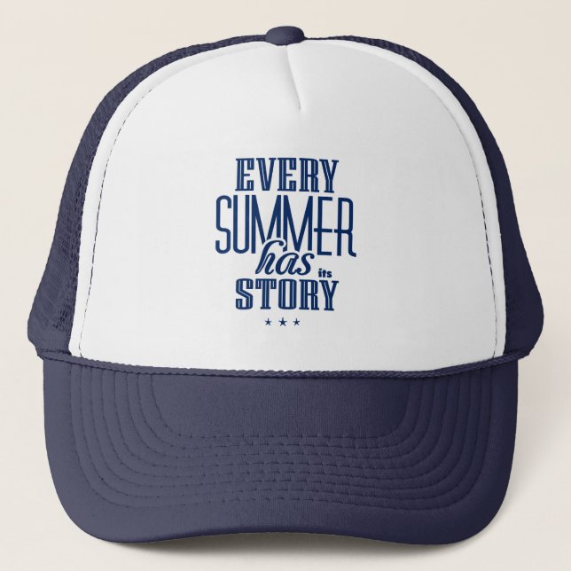 Gorra De Camionero Cada verano tiene su diseño de texto de historia (Anverso)