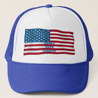 Gorra De Camionero ¡Cada Voto Cuenta! -Gorra de béisbol