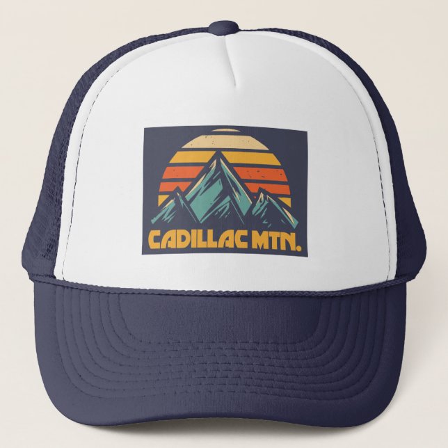 Gorra De Camionero Cadillac Mountain Retro Turquoise (Anverso)