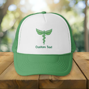 Gorra De Camionero Caduceo con Hojas