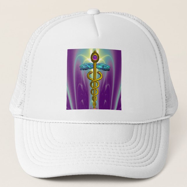 Gorra De Camionero CADUCEUS , amatista de oro vibrante (Anverso)