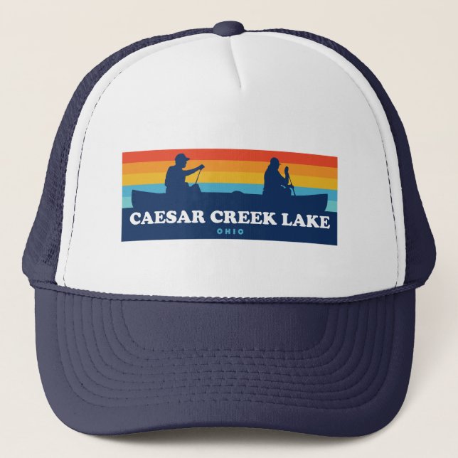 Gorra De Camionero Caesar Creek Lake Ohio Canoe (Anverso)
