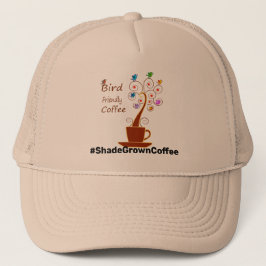Gorra De Camionero Café Amigable con las Aves
