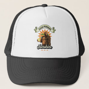Gorra De Camionero Café divertido de Bigfoot Humor matutino