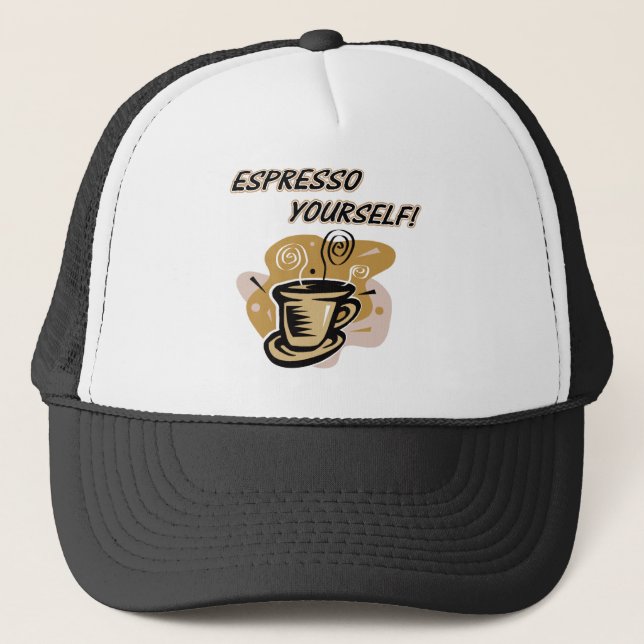 Gorra De Camionero Café express usted mismo (Anverso)