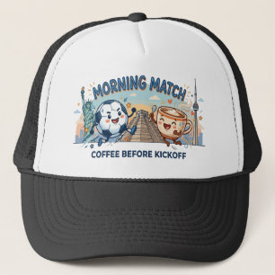 Gorra De Camionero Café para Partido de Fútbol Matutino