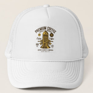 Gorra De Camionero Café Premium Vintage Barista