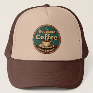 Gorra De Camionero Café recién hecho vintage